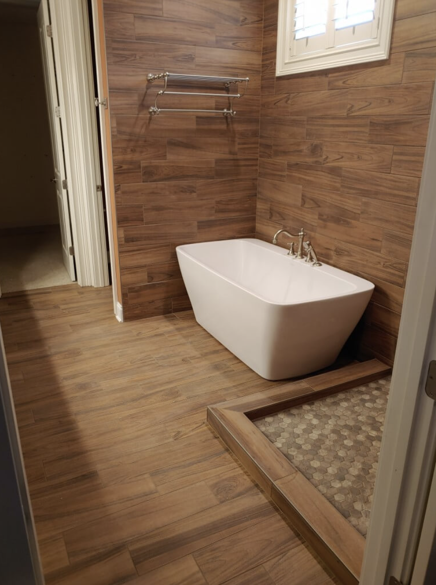 Custom bathroom remodel by Lazenby and Co Renovations in Middle TN